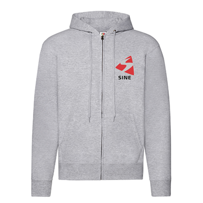 Fruit Of The Loom Zip-Hoodie - Grå