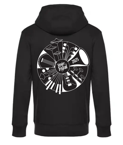 Tønder Festival Zip Hoodie Års logo 2025 - Unisex - Sort
